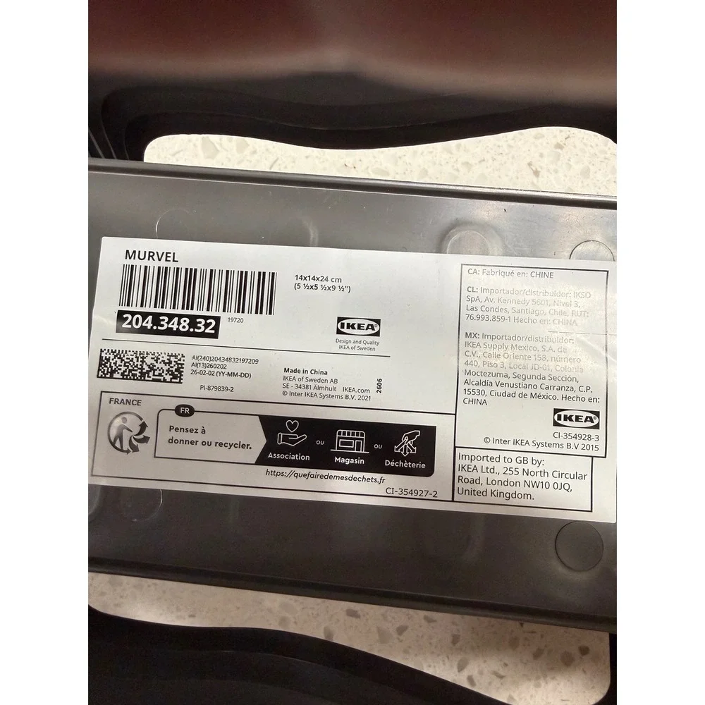 IKEA Murvel Shoe Organizer Gray Excellent Stackable Space Saving 6 stack Pack